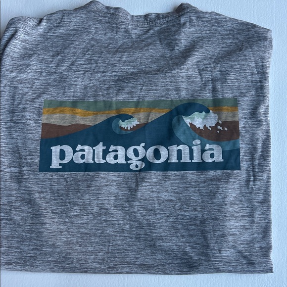 Patagonia Light Gray Men's Short Sleeve Tee - Picture 4 of 4